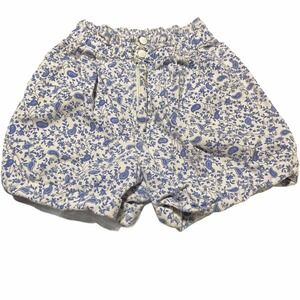 Vintage New Moves Girls Shorts Size 12 White Floral Paisley denim